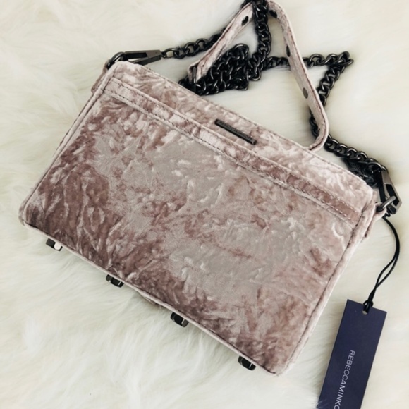 Rebecca Minkoff Velvet Mini Mac Crossbody in Putty - Picture 3 of 7